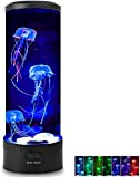 zyeziwhs - Lampada elettrica a forma di medusa lavica, con 2 finti pesci e gelatina luminosa che cambiano colore, per ...