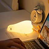 ZYNCUE Sdraiato piatto Duck Night Light, LED Squishy Duck Lamp, Carino Light Up Duck, Silicone Dimmable Nursery Nightlight, Ricaricabile Comodino ...